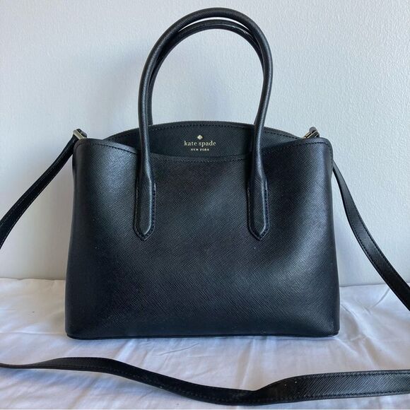 KATE SPADE Black Leather Satchel Madison Dumpling Dolly Phoebe Tote Crossbody - Picture 1 of 11